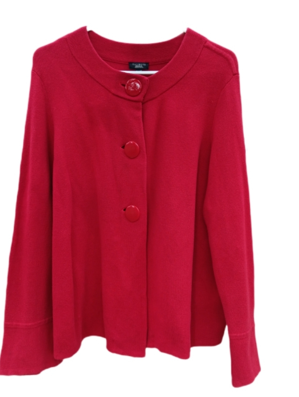 Talbots Petites Cardigan Sweater 3 Buttons Red PXL